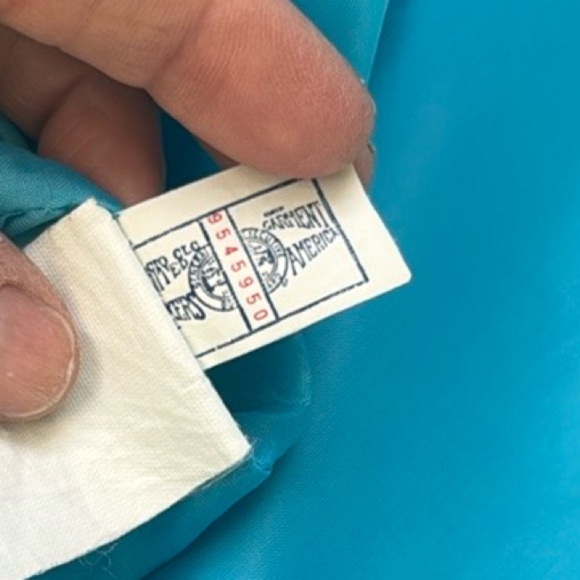 Vintage nylon long Blue rain Trench Coat size 10 - Picture 16 of 16